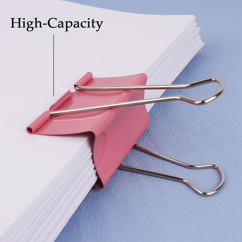 Ykimok Mega-Sized 3-Inch Premium Colored Binder Clips - 8-Pack Featuring 4 Distinct Colors, 2 Extra Large Clips Each - Image 5